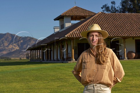 Saskia de Rothschild outside the guest house of Los Vascos winery Colchagua Valley Chile