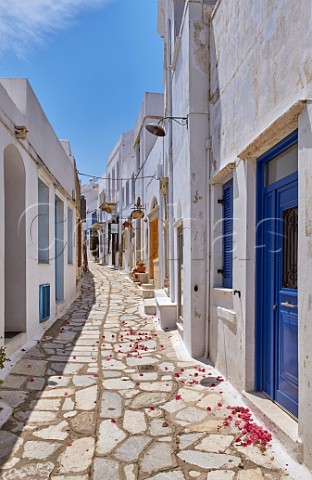 White houses in village of Pyrgos Tinos Greece