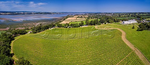 Lympstone Manor and its vineyard by the Exe Estuary Exmouth Devon England