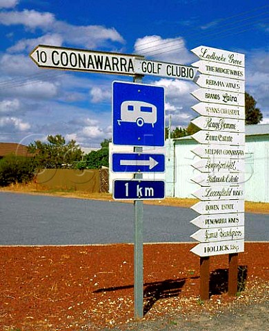 Winery direction signs in Penola South Australia   Coonawarra