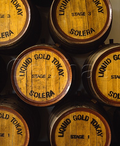 Solera of Liquid Gold Tokay  really Muscadelle but  known here as Tokay  Campbells Winery Rutherglen Victoria Australia    CorowaRutherglen