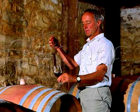 Guill de Pury in the historic barrel room of   Yeringberg Their vineyards were the first   established in the Yarra Valley in 1862   Coldstream Victoria Australia