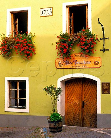 Wine cellar in the village of Durnstein in the   Danube Valley Niedersterreich Austria   Wachau