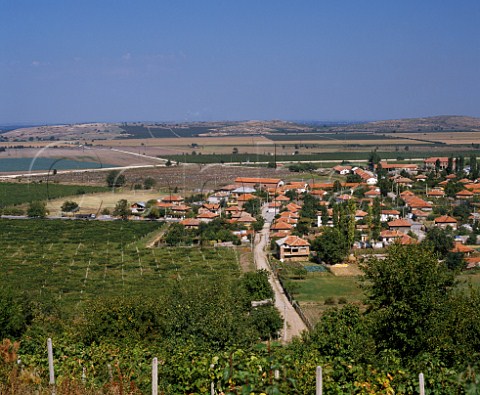 Village and vineyards of Ustina close to the Pulden winery in Perushtitsa Near Plovdiv Bulgaria   Thracian Lowlands