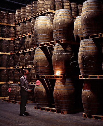 Top whiskeys are matured in exSherry butts for up to 15 years Here they are being inspected to ensure they remain in good condition The smaller barrels beyond more commonly used would previously have contained Bourbon Midleton Distillery Co Cork Eire