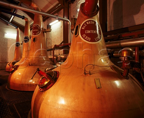 Copper Pot Stills in the stillhouse of the Old  Bushmills Distillery Bushmills Co Antrim Northern  Ireland