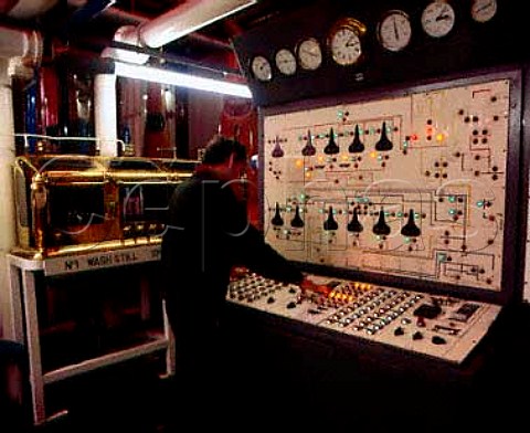 Control panel and spirit safe in the still house of   the Old Bushmills Whiskey Distillery Bushmills   CoAntrim Northern Ireland