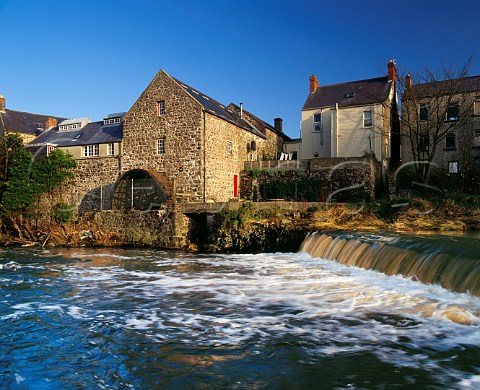 River Bush and old waterwheel at Bushmills County Antrim Northern Ireland 