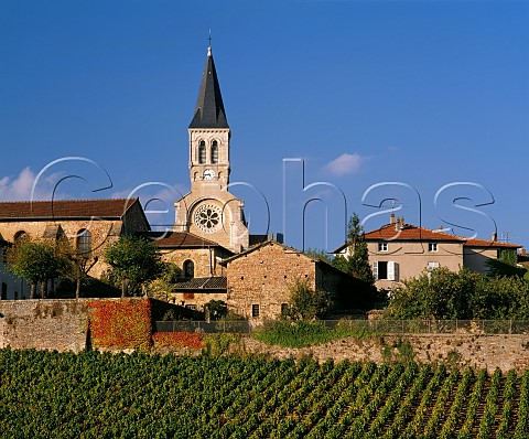 Village and church of Julinas Rhne France   Julinas  Beaujolais