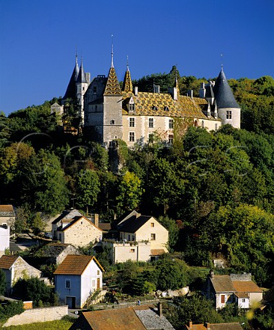 Village and 15thcentury chteau of La Rochepot   Cte dOr France  Hautes Ctes de Beaune