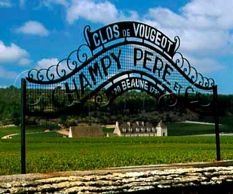 Champy Pre et Cie sign on the wall of the   Clos de Vougeot Vougeot Cte dOr France  Cte de Nuits