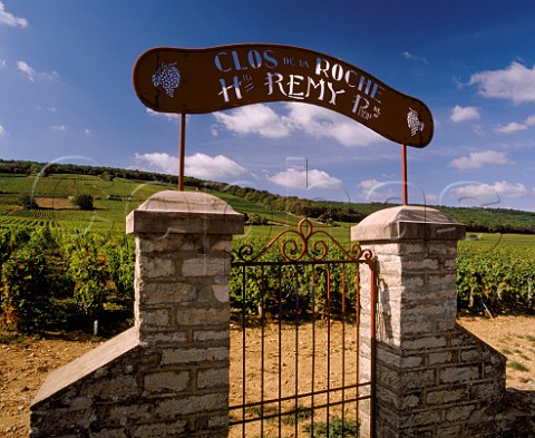 Gateway of Henri Remy into Clos de la Roche vineyard MoreyStDenis Cte dOr France Cte de Nuits Grand Cru