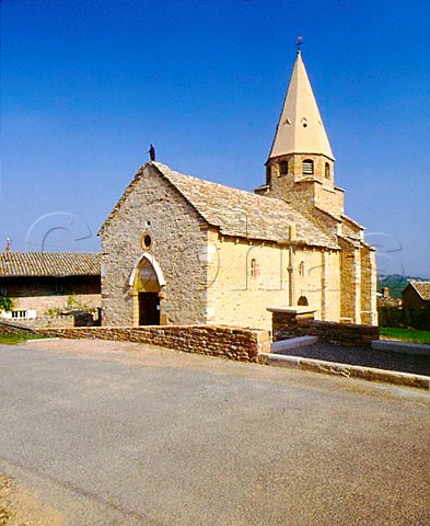 The church in village of StVrand SaneetLoire France StVran