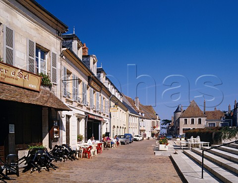Place de la Halle in the wine town of Sancerre Cher France