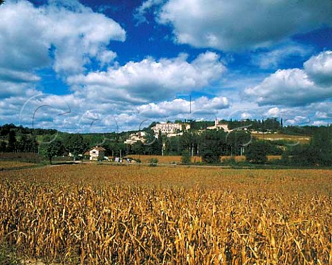 Chteau and village of Poudenas in the Tenarze area   of the Armagnac region  Gers France   Armagnac  Vin de Pays des Ctes de Gascogne