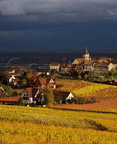 Storm clouds over Zellenberg HautRhin France    Alsace