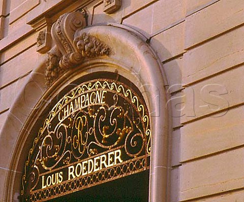 Entrance to Champagne Louis Roederer on the   Boulevard Lundy Reims Marne France