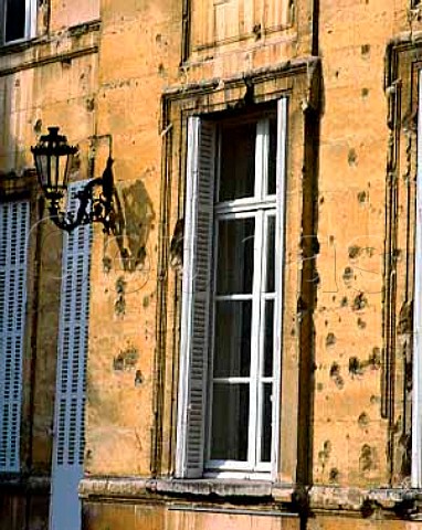 The Hotel de Marc owned by the Champagne house of   Veuve Clicquot Ponsardin showing bullet damage from   the war