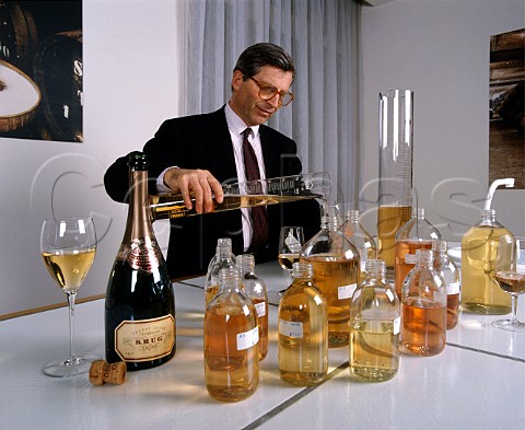 Cephas Picture Library - Asset Details 1011382- Henri Krug (died 2013)  blending the cuvées