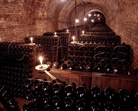 Grande Cuve in pupitres in the cellars of Krug This is a composition of 4050 different wines blended together to make one of the very finest Champagnes      Reims Marne France