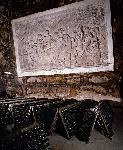 A fresco by Henri Navlet in the cellars of Champagne   Pommery  Greno The huge cellars with   9 miles of tunnels are in the old GalloRoman chalk   quarries of Reims Marne France