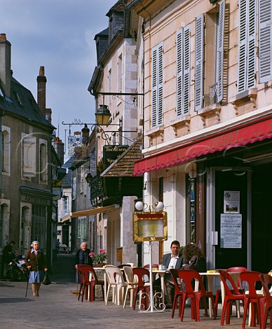 LEsplanade caf on Place de la Halle in the wine town of Sancerre Cher France