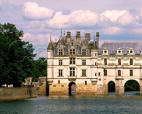 Chateau de Chenonceau over the River Cher at   Chenonceaux IndreetLoire France