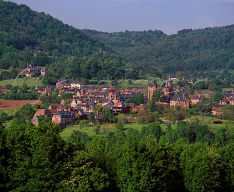 The red stone village of CollongeslaRouge Corrze France   Limousin