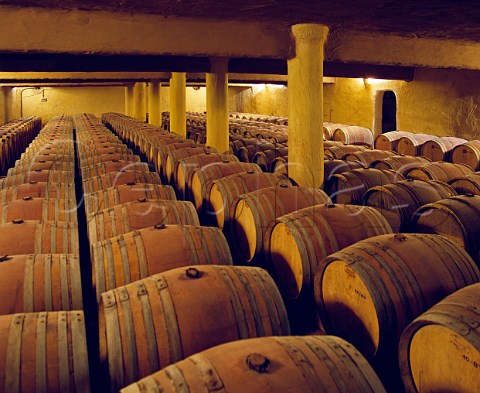 Barrels in the cellar of Mas de Daumas Gassac   Aniane Hrault France