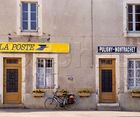 Post Office in the wine village of PulignyMontrachet Cte dOr France