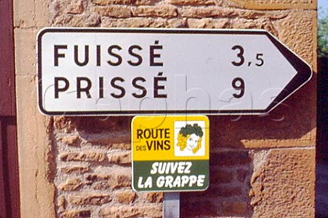 Road signs in village SaneetLoire France  Burgundy