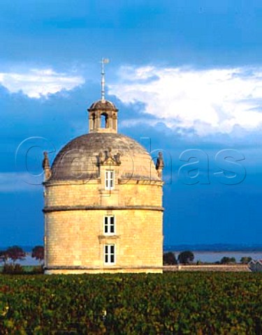 The pigeonnier of Chteau Latour with the Gironde estuary beyond Pauillac Gironde France   Bordeaux  Mdoc