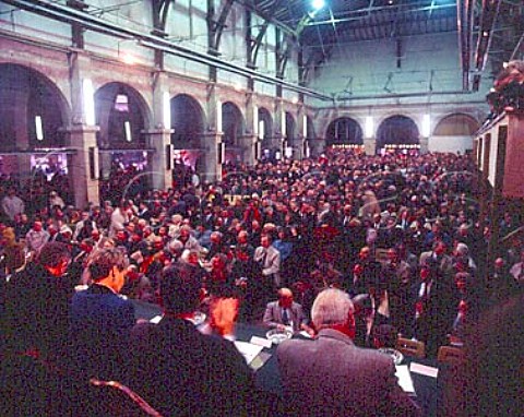 The Hospices de Beaune wine auction which takes   place on the 3rd Sunday in November A charitable   institution the wines come from 135 acres of   vineyards that have been bequeathed to it