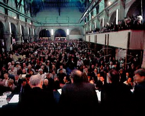 The Hospices de Beaune wine auction which takes   place on the 3rd Sunday in November A charitable   institution the wines come from 135 acres of   vineyards that have been bequeathed to it