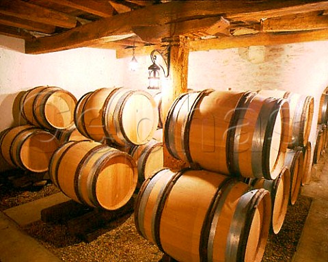 New oak barrels in the cellars of Chteau Fuiss   These are used for their two top wines Vielles   Vignes and Chteau Fuiss  Fuiss SaneetLoire   France PouillyFuiss  Mconnais