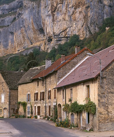 Houses in village of BaumelesMessieurs in the Cirque de Baume Jura France  FrancheComt