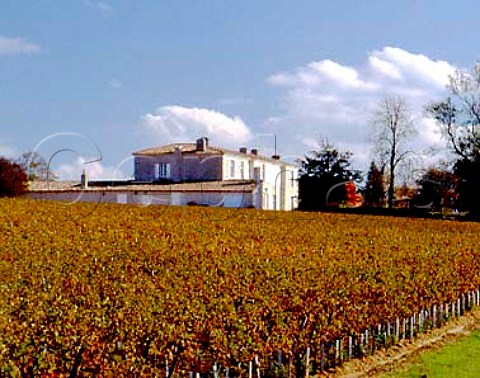 Chteau Eyquem viewed over its autumnal vineyard     BayonsurGironde Gironde France    Ctes de Bourg  Bordeaux