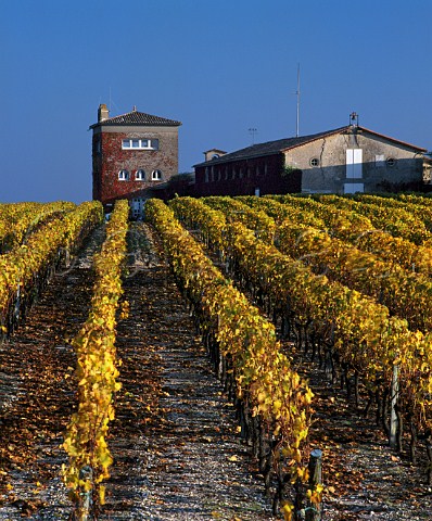 Chteau Rieussec viewed over its autumnal vineyard   Fargues Gironde France   Sauternes  Graves