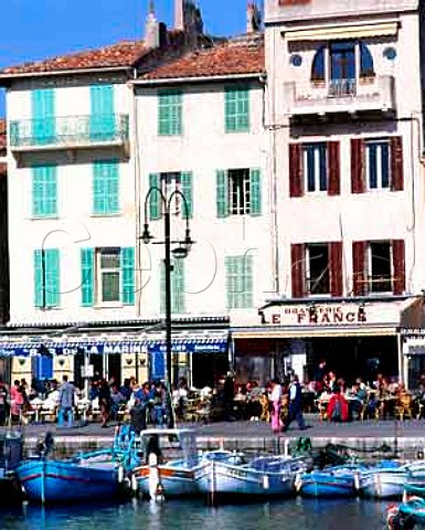 Cafs by the harbour of Cassis BouchesduRhne France