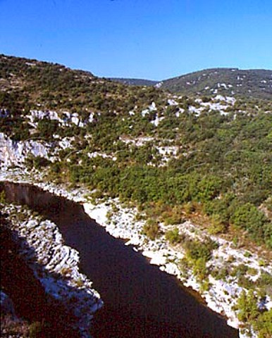 The Ardche River viewed from Belvedere du   RancPointu near Sauze    Ardche France  RhneAlpes