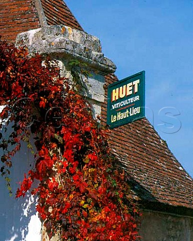 Sign at entrance to Le HautLieu of Gaston Huet   Vouvray IndreetLoire France  AC Vouvray