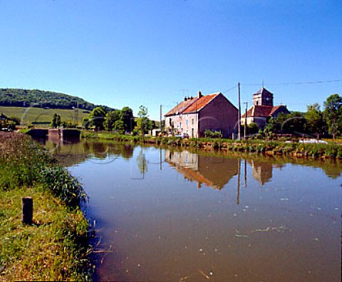 Lock keepers cottages by the Canal de Bourgogne at   Crugey  Cte dOr France Bourgogne