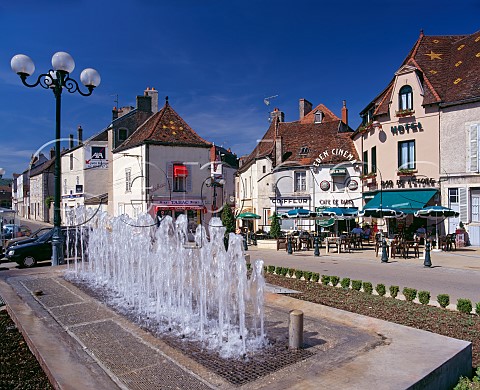 Fountain in the wine town of NuitsStGeorges Cte dOr France Burgundy