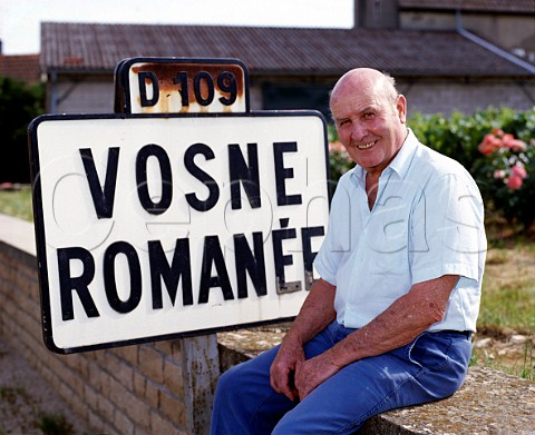 Henri Jayer died 2006 at the entrance to the village of VosneRomane Cte dOr France    Cte de Nuits