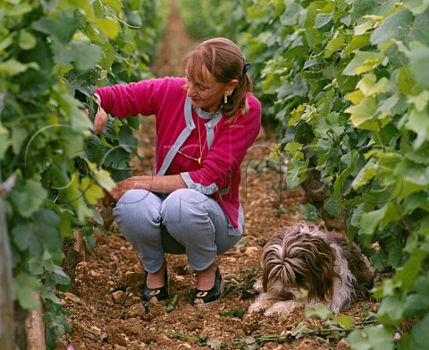 Lalou BizeLeroy and Basil in her parcel of the   Grand Cru Richebourg vineyard  VosneRomane   Cte dOr France Cte de Nuits