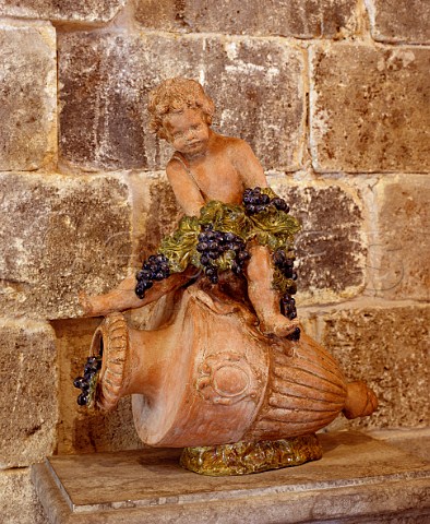 Bacchus statuette in the entrance hall to the chai of Chteau HautBrion Pessac Gironde France   PessacLognan  Bordeaux