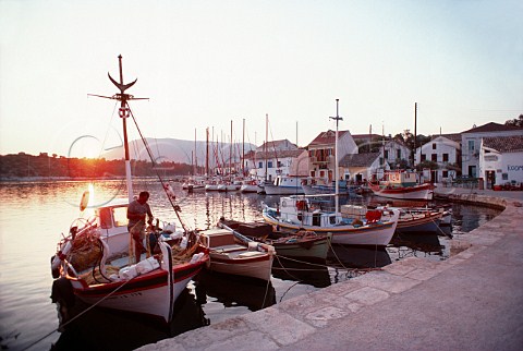 Sunrise over Fiscardo harbour   Cephalonia Greece