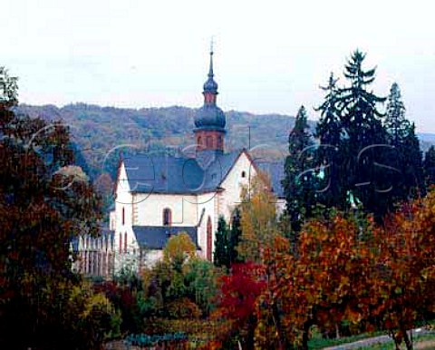 The 12thcentury Kloster Eberbach nestles in the   hills above Hattenheim Germany   Rheingau