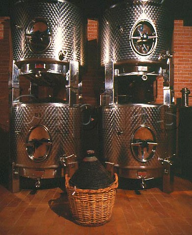 Refrigerated stainless steel tanks in winery of Aldo   Conterno Monforte dAlba Piemonte Italy