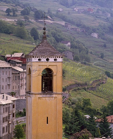 Campanile in village of Castione near Sondrio Lombardy Italy  Valtellina